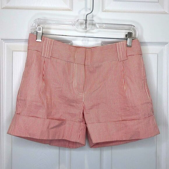 J. Crew Pants - J. Crew pink and white striped city fit shorts, size 2
